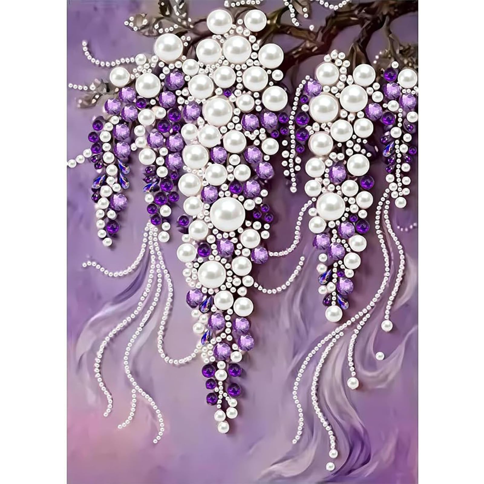 Purple Grape Pearl Diamond Painting Kit for Adults Full Tools for Beginner | 5d Pearl Diamond Art Kit for Adults, Full Diy Tools, 22x17cm Canvas, Beginner Friendly, Stress Relief Home Decor Gift-picture-15