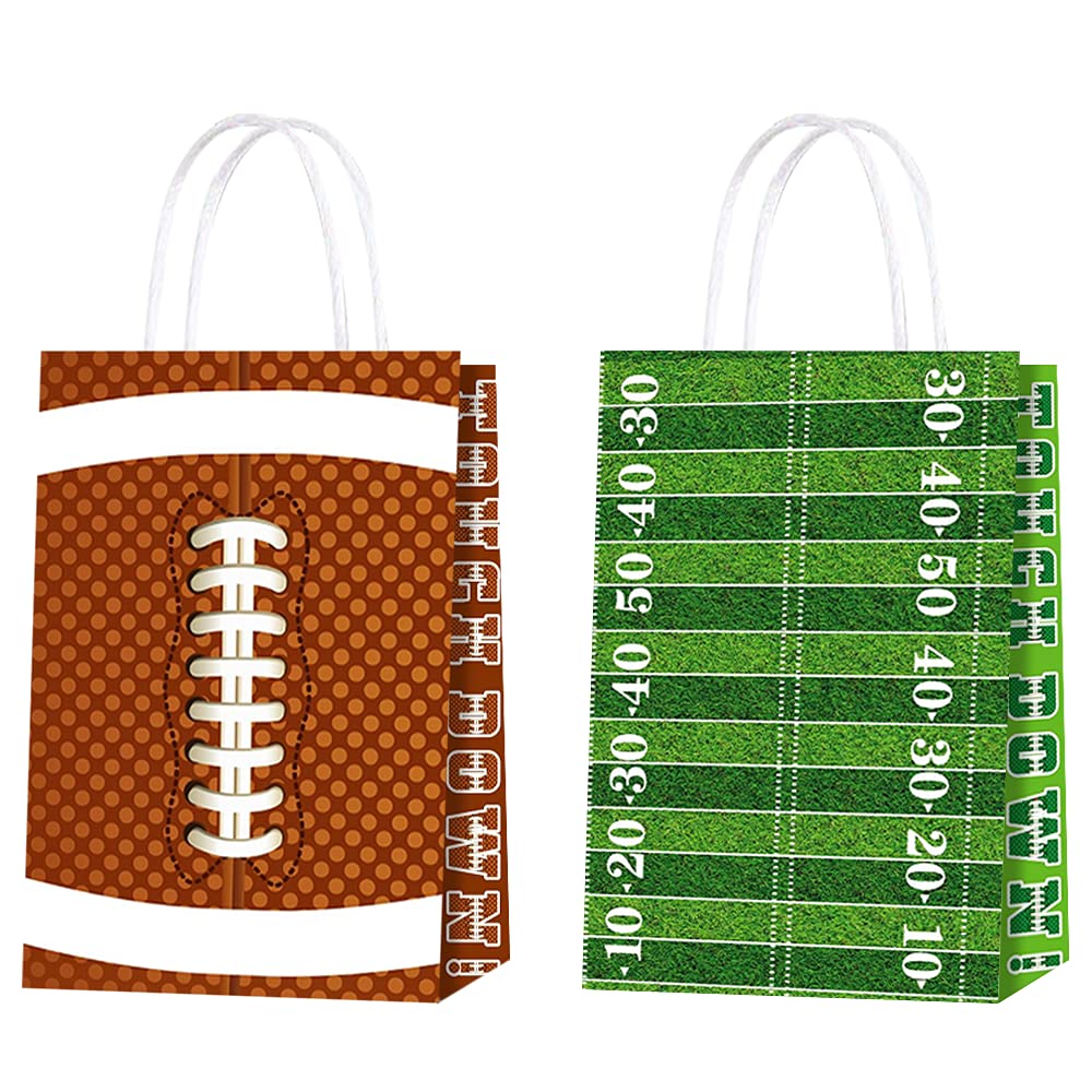 VIBIJOS 16 Pcs Football Party Bags Rugby Goodie for Theme Touch Down Supplies