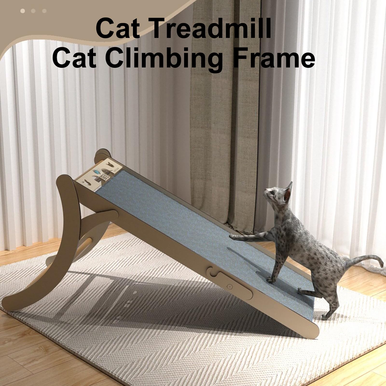 Katzenlaufrad, Tragbares Katzenlaufrad, Indoor-katzenspielzeug, Laufrad Für Katzen, Teppichlaufbahn, Fitness Aus Massivholz, Belastbar, Für Katzen, Kätzchen, Hunde Und Welpen