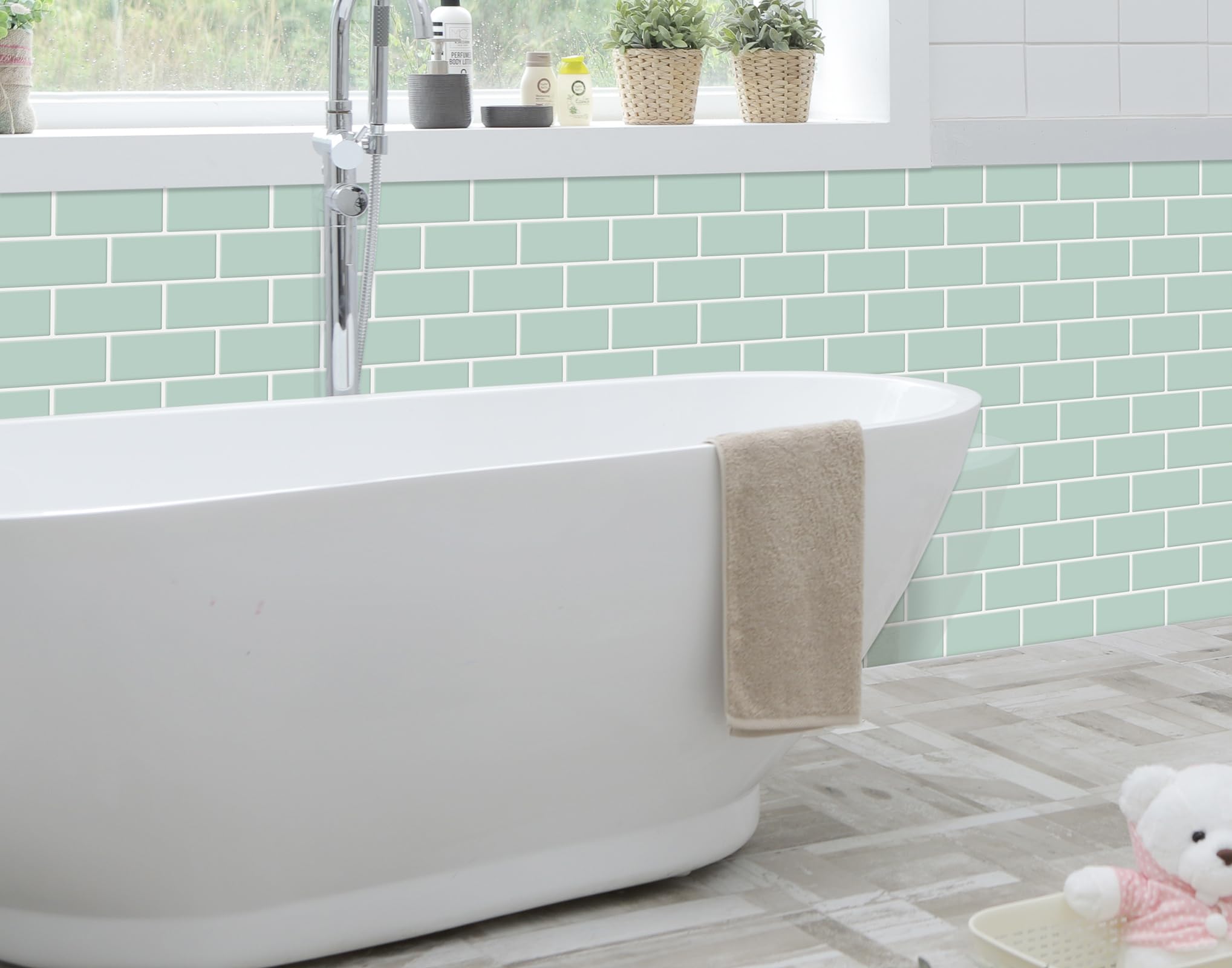 Piastrelle Autoadesive DEWOO Grigie 10 Pezzi | Adesivi Per Cucina E Bagno 30.5x30.5 Cm - Effetto 3D, Facili Da Pulire, Rinnovare Casa Senza Lavori