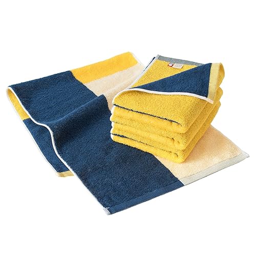 ブルーム 今治タオル 認定 フェイスタオル 4枚セット カクテルタオル 日本製 (レモンブルー)