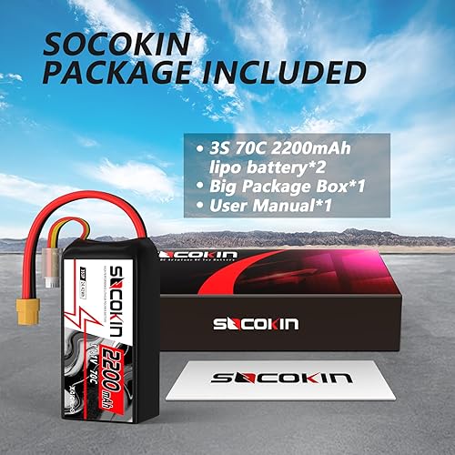 Miniatura 6 de 3S Lipo Batería 11.1 V 70C 2200 mAh Baterías Estuche suave corto Batería de coche RC con conector XT60 Enchufe para RC Crawler Coches Camiones Avión