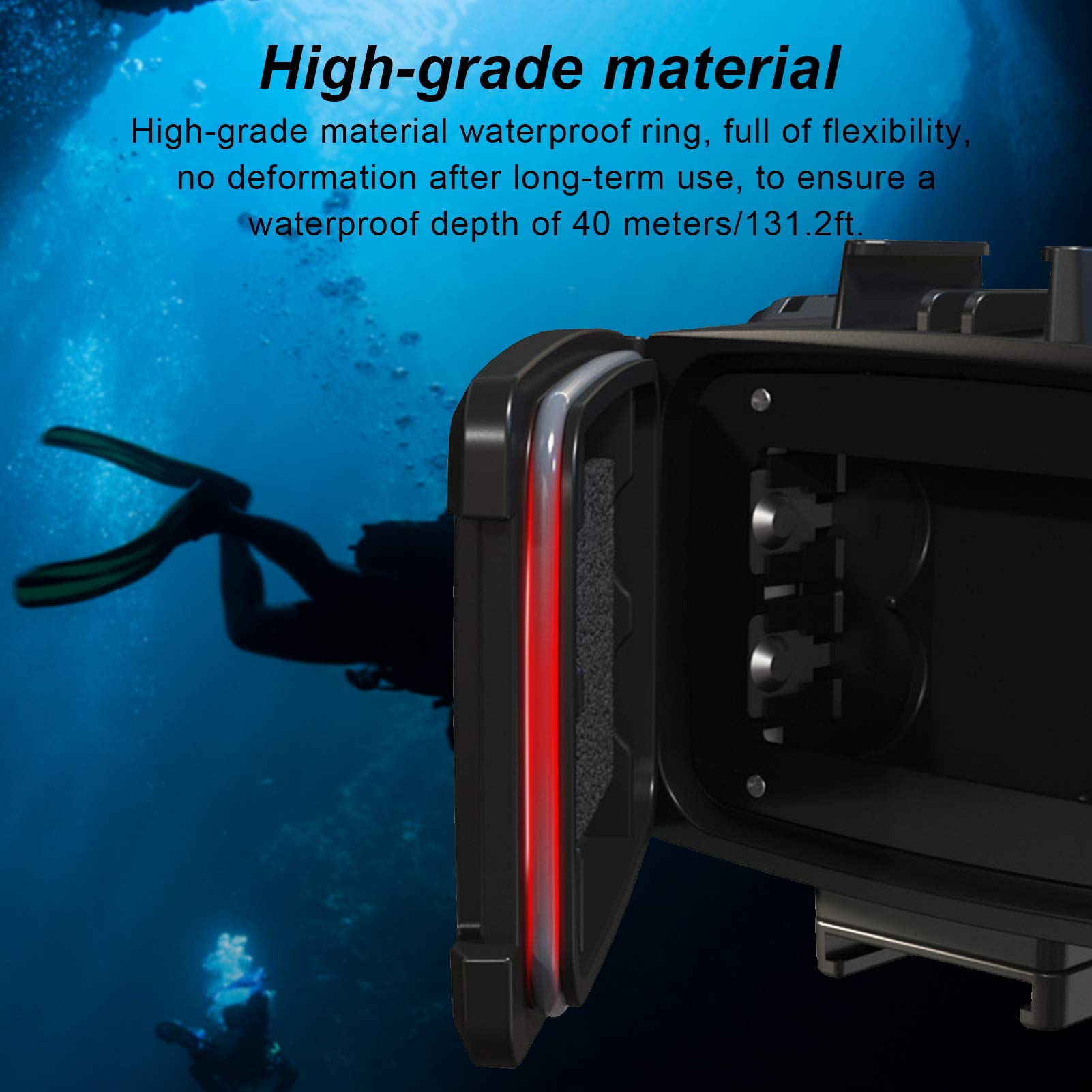 LED Tauchlicht, 40M Wasserdichtes Unterwasser Fülllicht, 5500-6000K Profi SLR Kamera Licht, 3 Farben Weiche LED Tafeln