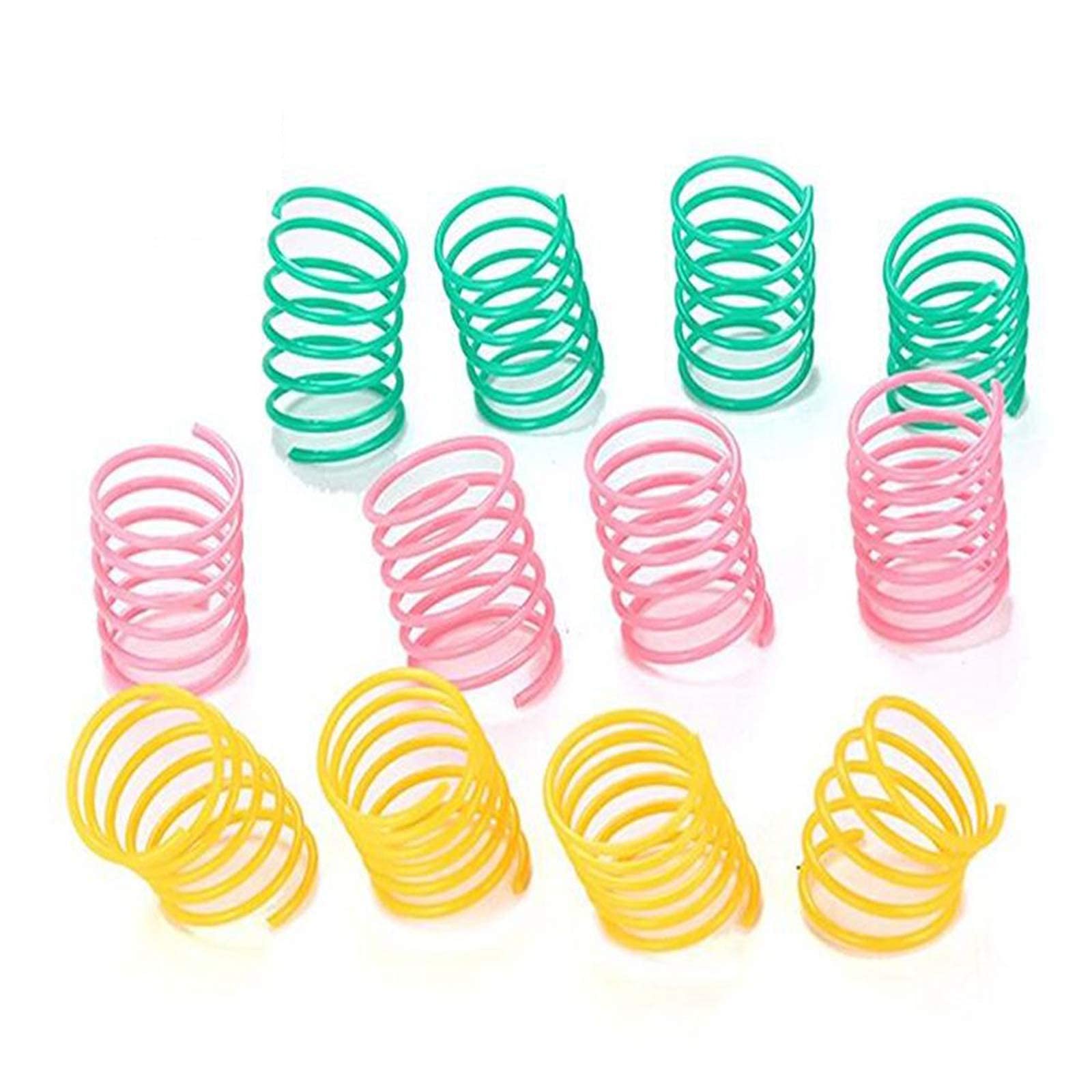 ELECDON Pet Wide Plastic Colorful Springs Cat Toys for Cat Kitten Pets (Random Color) (10pcs)