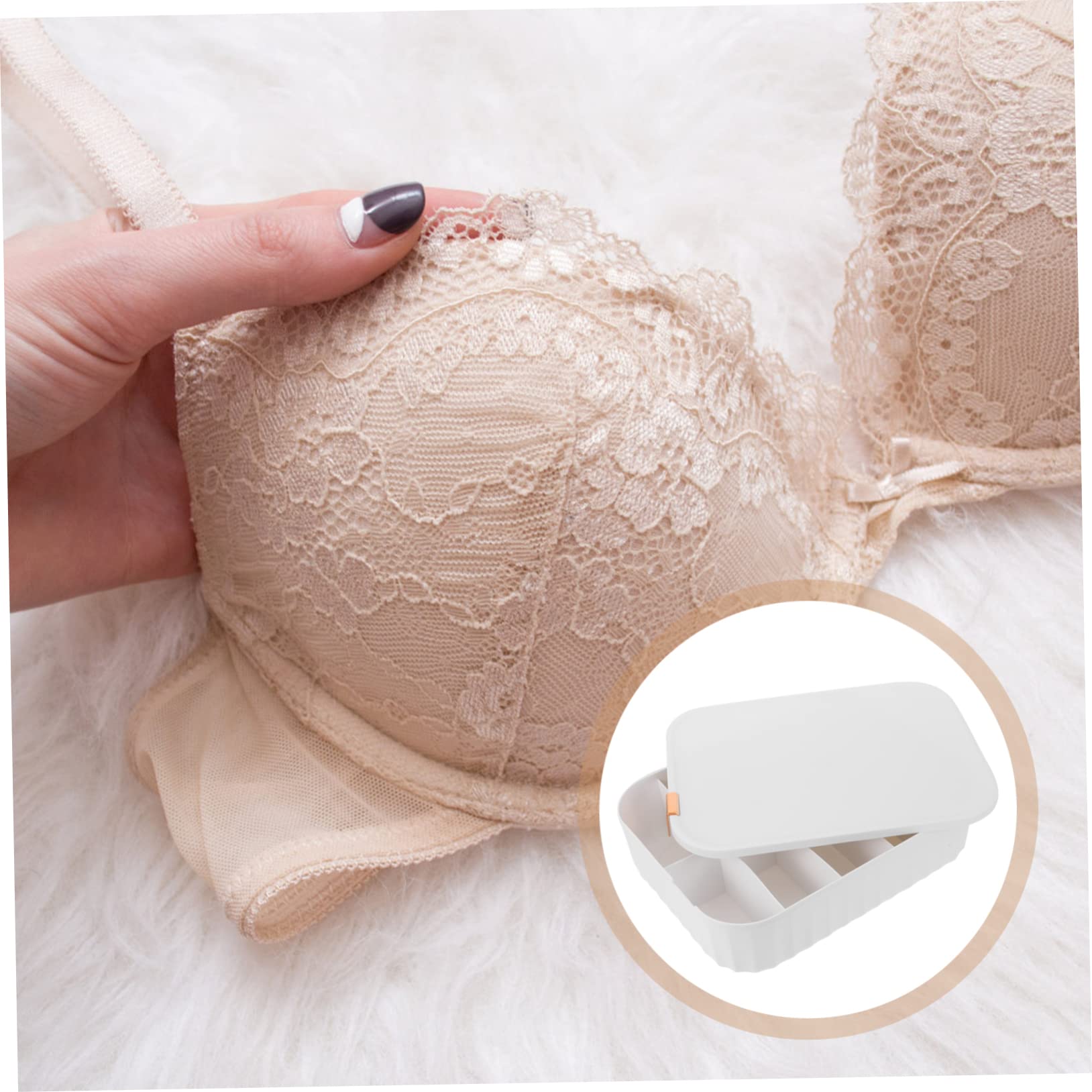 STOBAZA 1pc Simple Underwear Storage Box Lid Compartment Organizer for Socks and Underpants Space-saving Wardrobe Wear-resistant Material for Home Organization