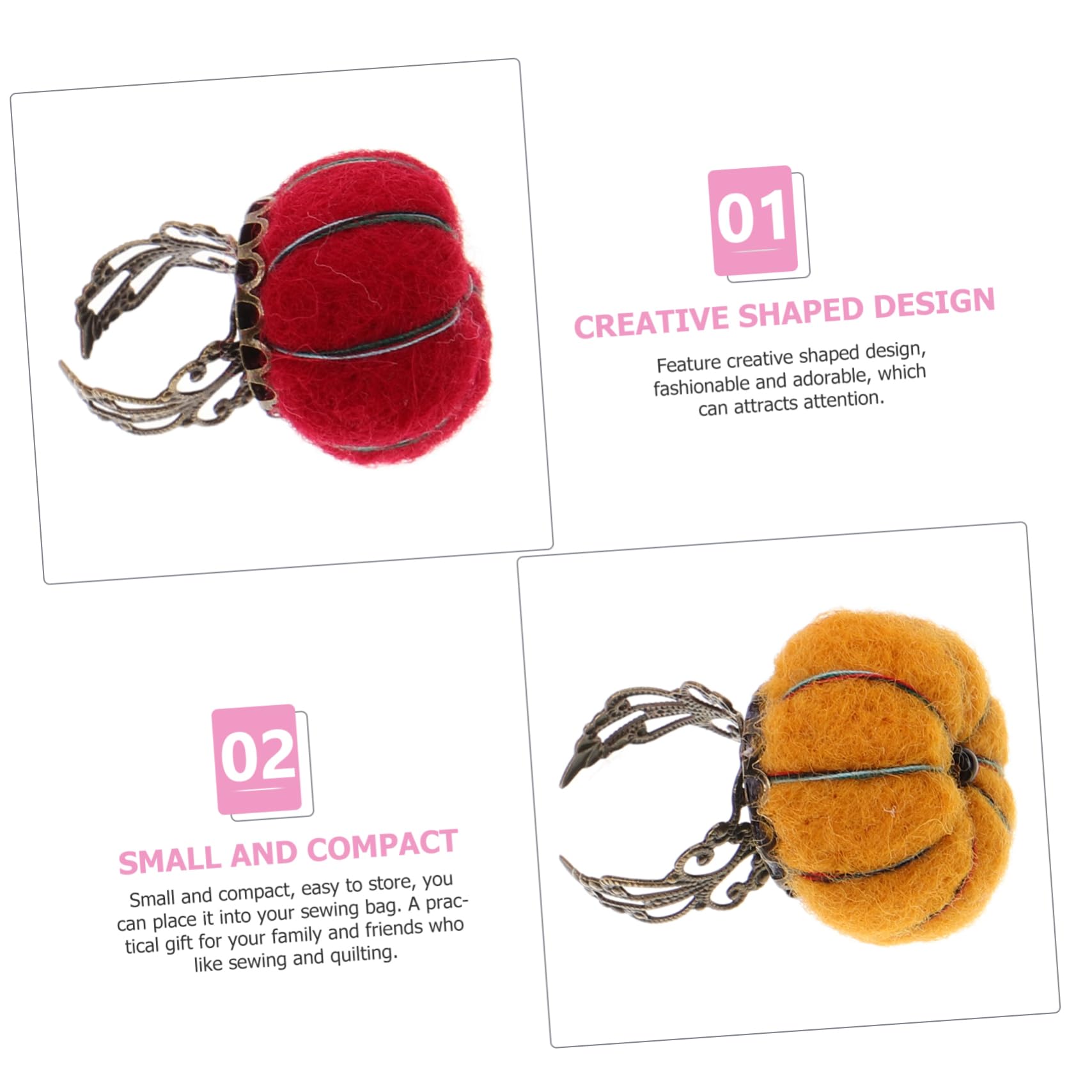 SEWACC Sewing Pincushions Ring 1 Set for Needle Pins Knitting Needle Stopper Compact Easy to Carry Durable