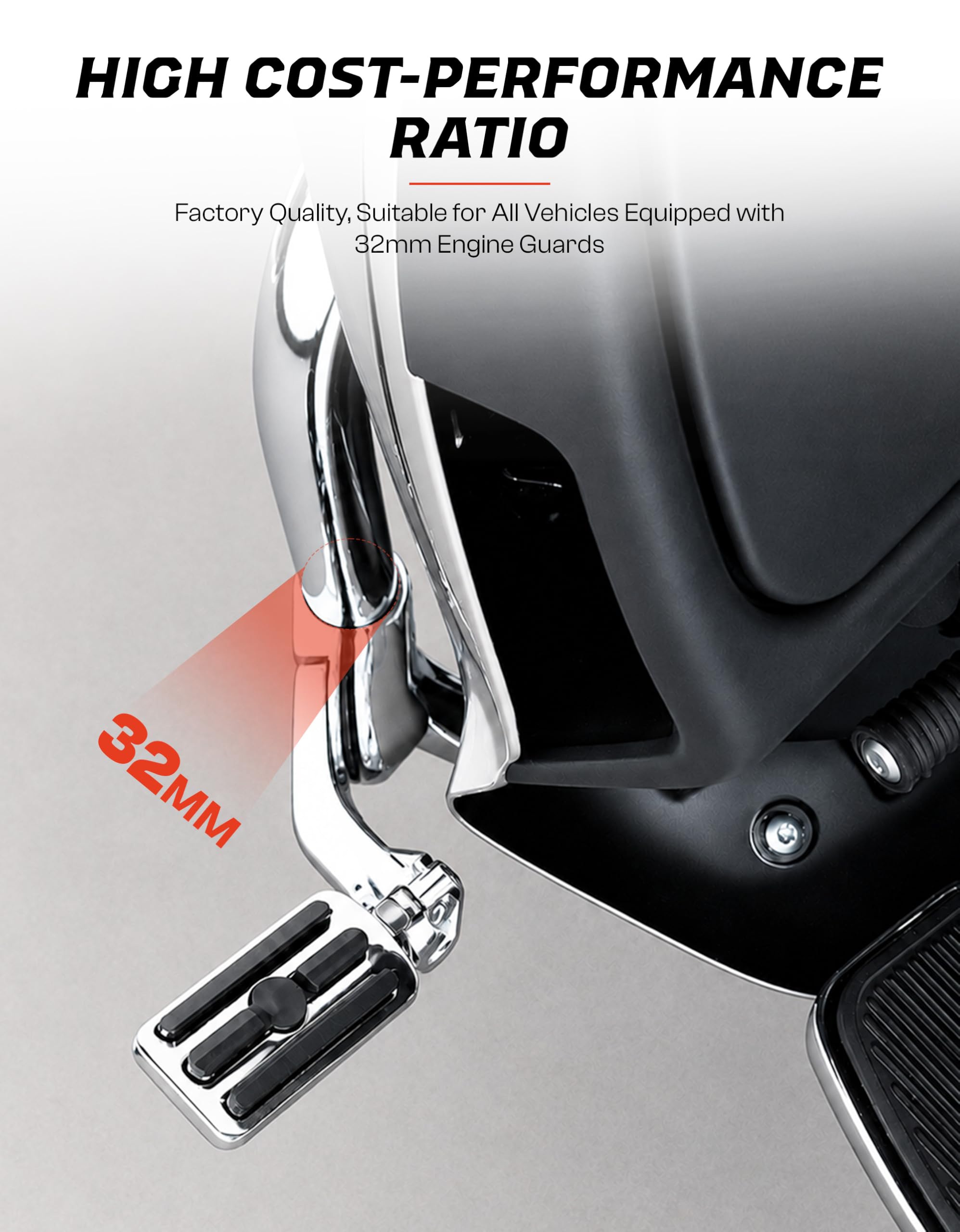 TCMT Clavijas de Carretera para Harley Touring Road King Street Glide Road Electra Softail Sportster Dyna Con Protectores de Motor de 1.25 Pulgadas