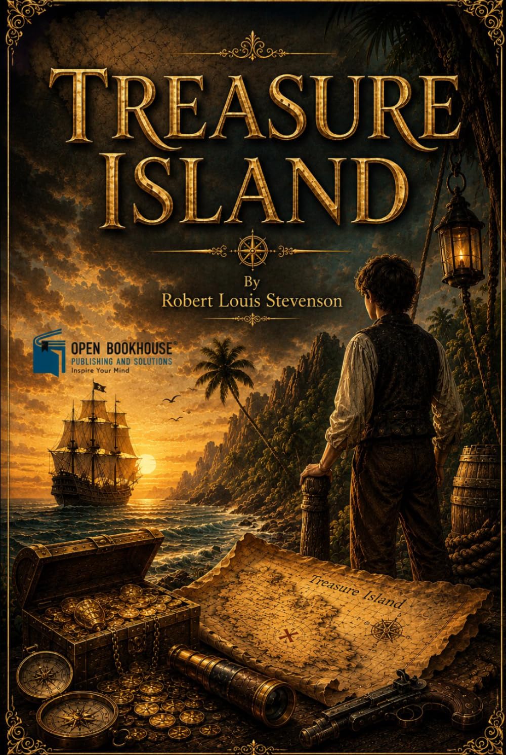 Treasure Island: OBH Illustrated & Annotated Edition for Modern Readers | Featuring Original & New Illustrations, Character Guide, Treasure Maps, Pirate Notes, Glossary & Discussion Questions