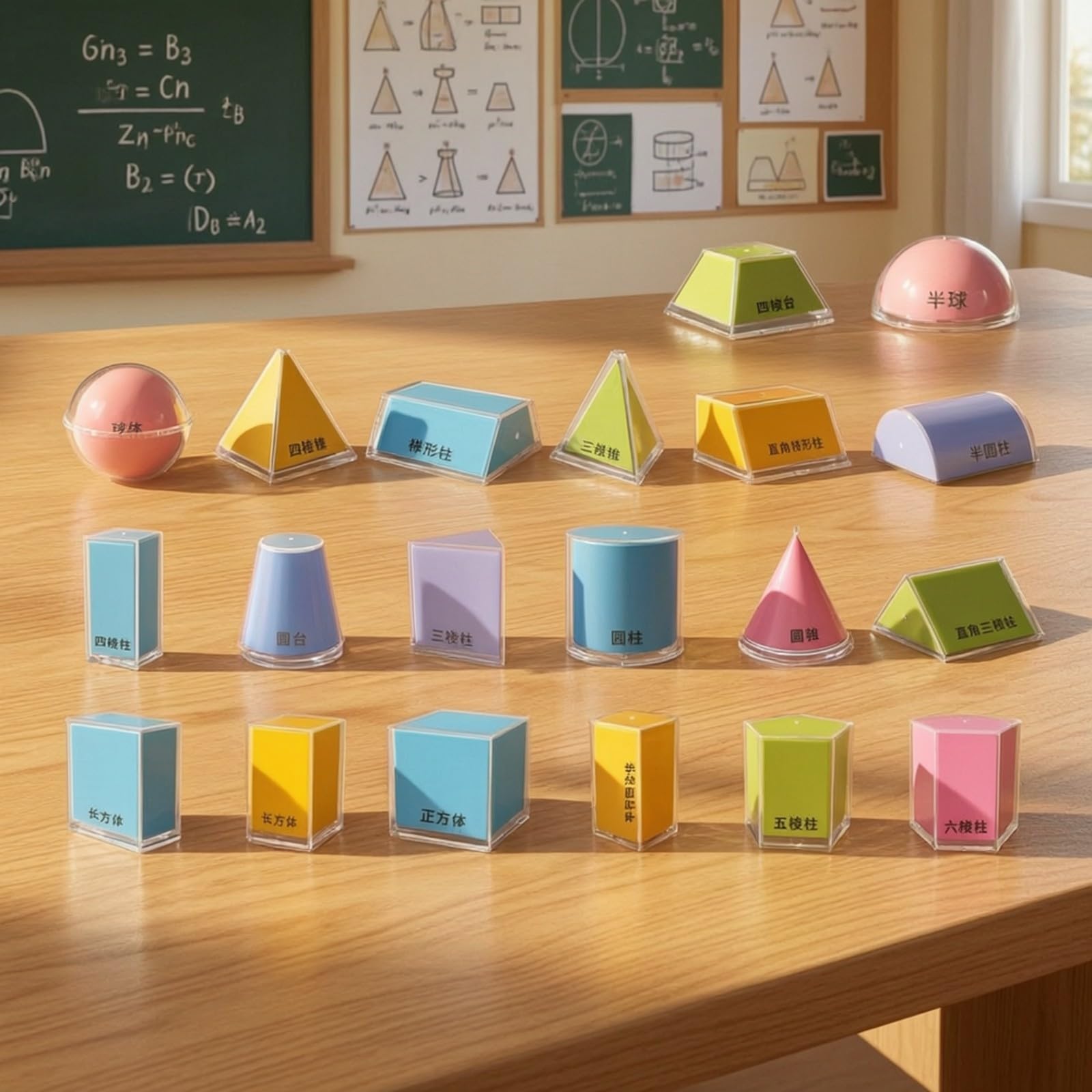 Almencla Kit Modèles Géométrie Éducatif En Plastique t Ensemble Géométriques Réutilisable pr Étu à la