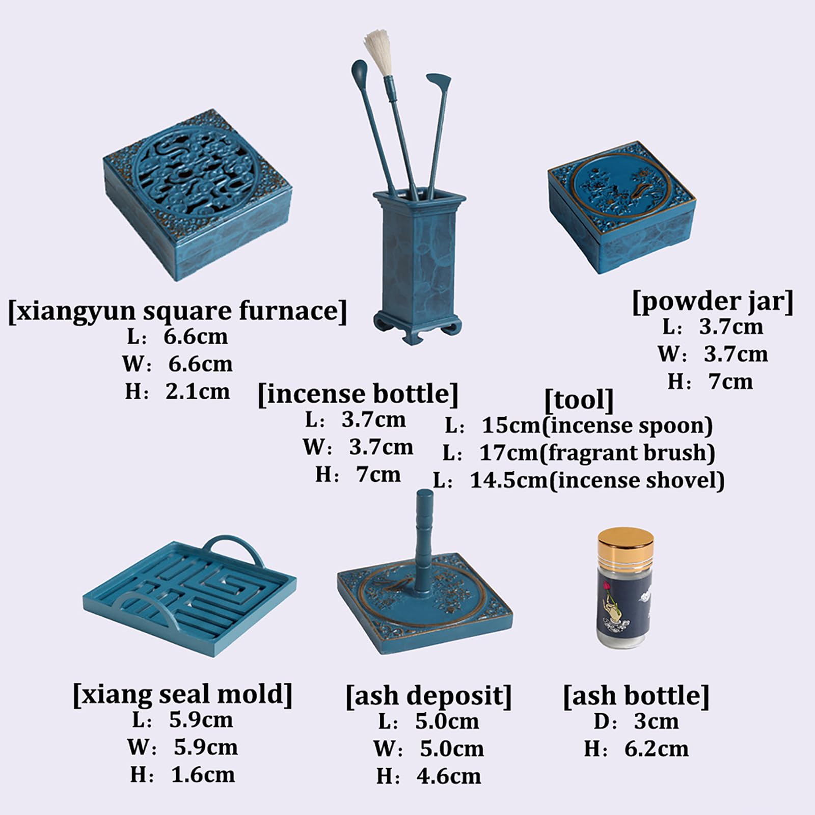 Kit de fabricación de incienso de latón de 9 piezas, juego de herramientas de incienso de latón para bricolaje, moldes de cono de incienso de torre de reflujo para meditación, incluyendo cuchara, pala