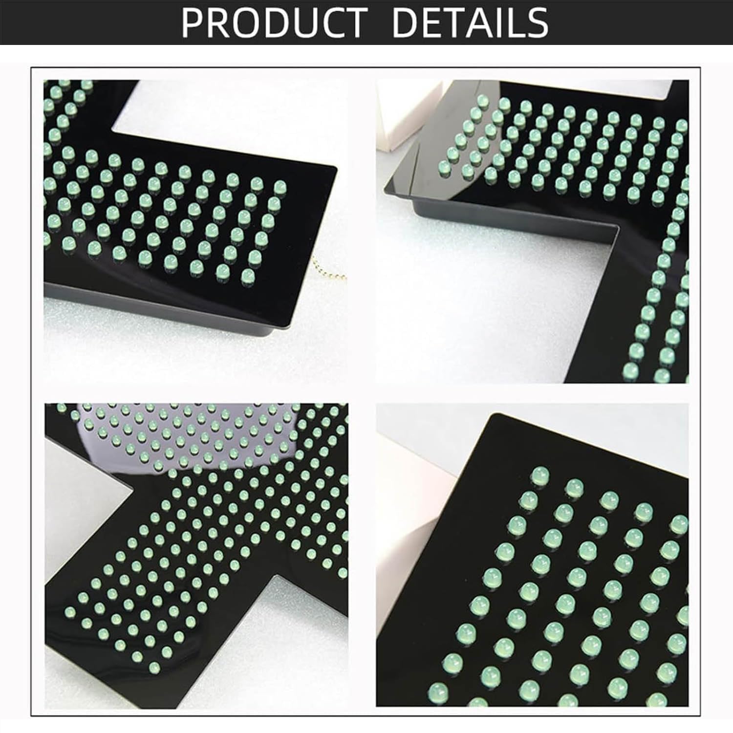 Cartel LED Con Cruz Médica Para Dispensarios, Cartel Con Pantalla En Forma De Cruz De 60 X 60 Cm, Cartel Publicitario Para Colgar, Con Animación Por Capas/parpadeo Global, 3 Modos De Funcionamiento