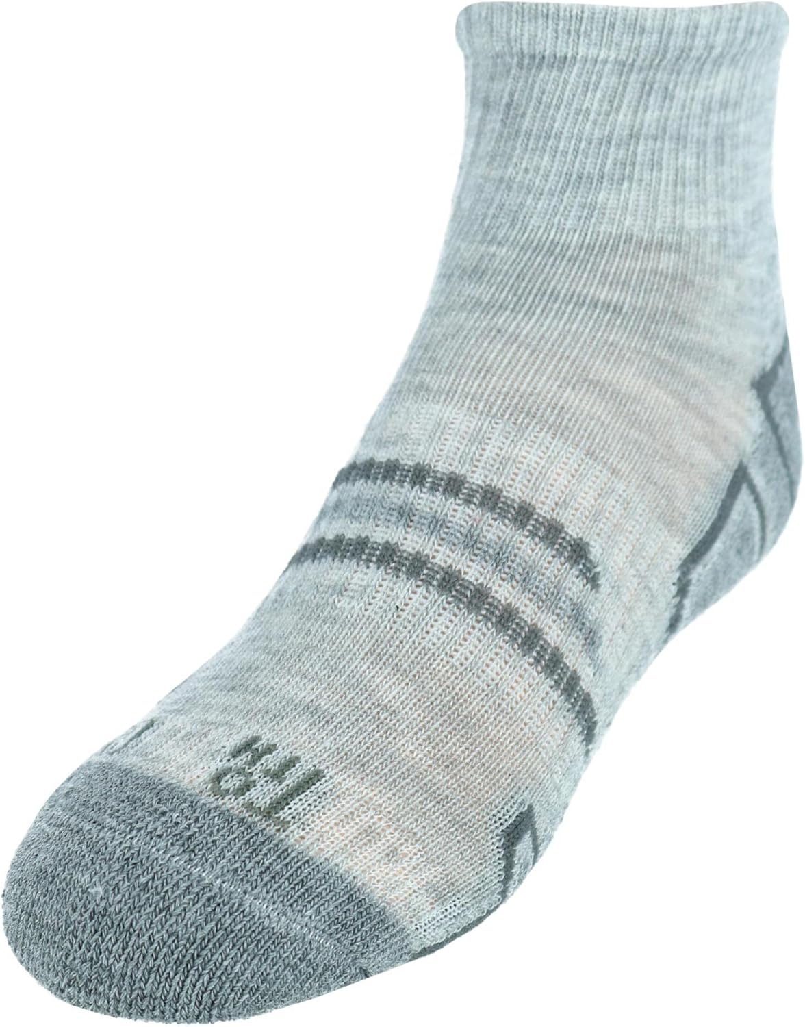 Fruit of the Loom Boys' 6-Pair Half Cushion Ankle Socks Medium Grey
