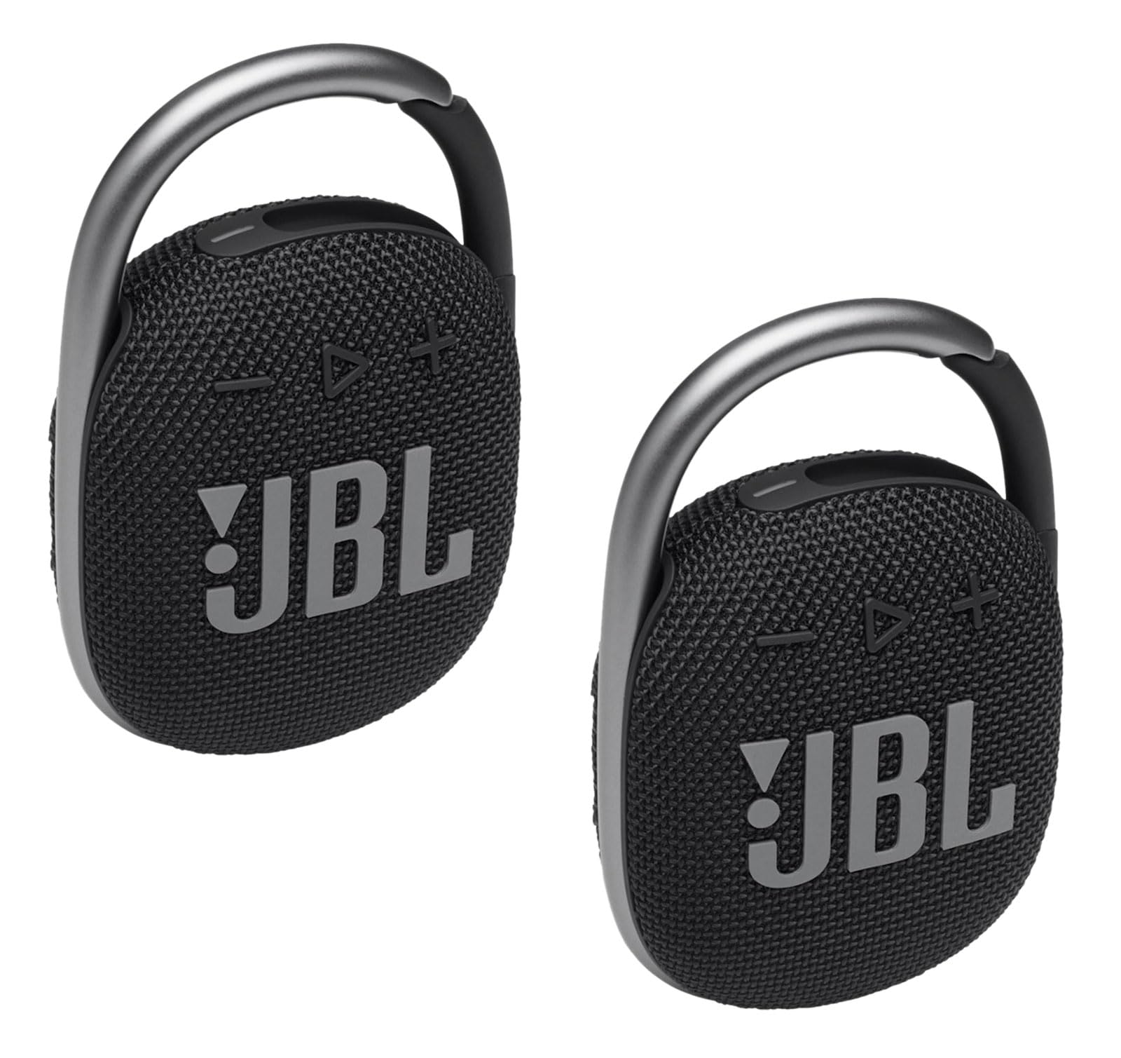 JBL 2 Pack Clip 4 Waterproof Wireless Audio Bluetooth Speaker Bundle (Black)