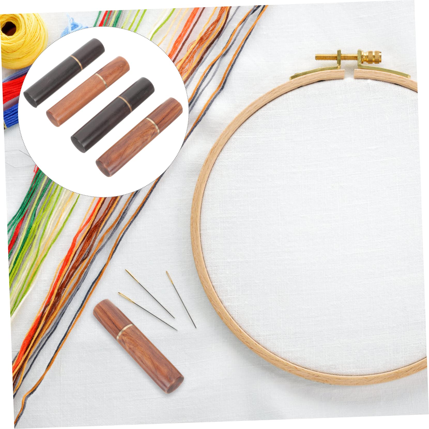 ARTIBETTER 4pcs Embroidery Organizers Multi-Function for Sewing Quilting Compact Wear-Resistant Storage Tube