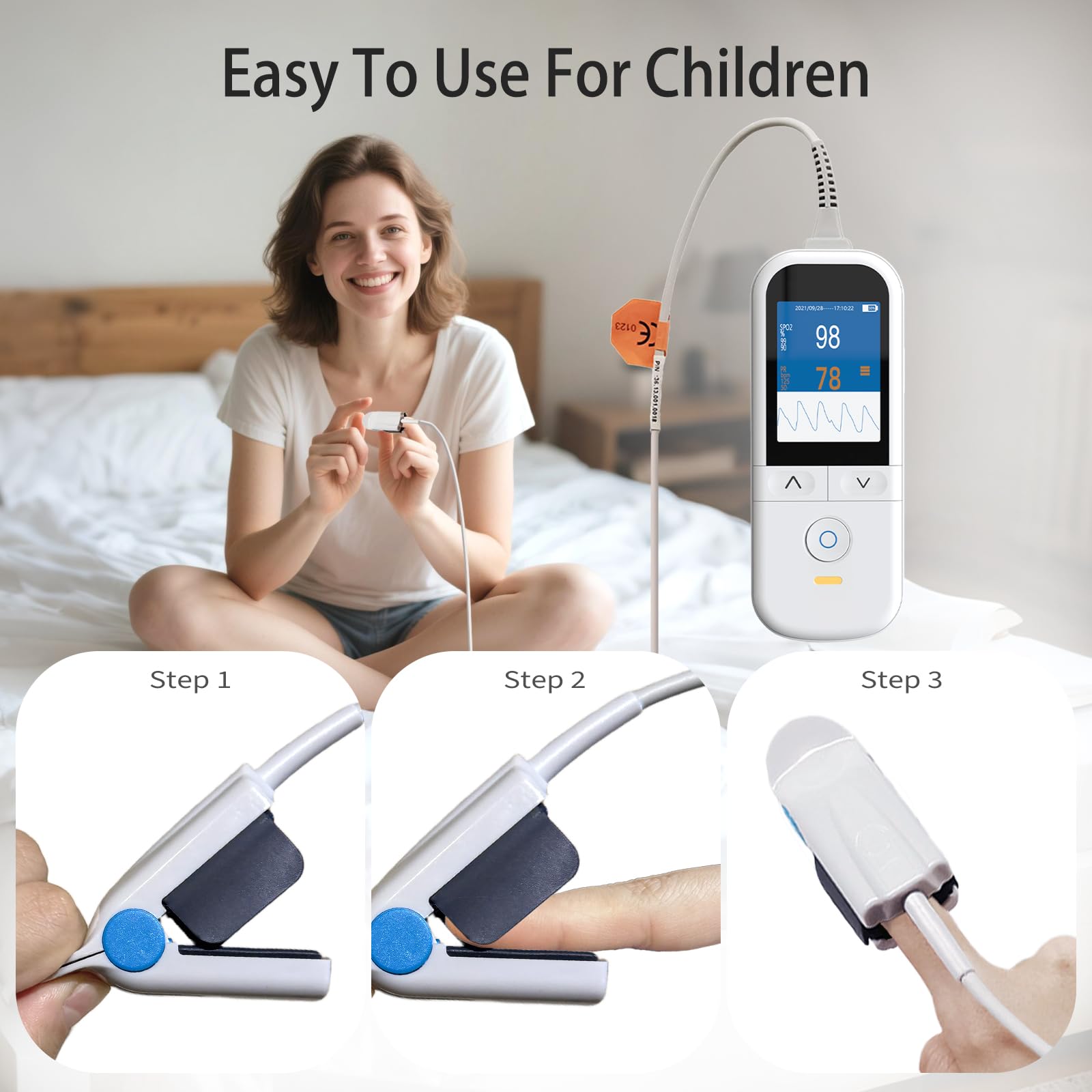 Rechargeable Pulse Oximeter - SpO2 & Heart Rate Monitor -3 Rechargeable Pulse Oximeter - SpO2 & Heart Rate Monitor -3
