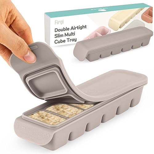 Miniatura 14 de Bandeja de silicona para congelador con tapa, 100% silicona platino de grado alimenticio, resistencia a fugas y apta para lavavajillas para Marrón,4