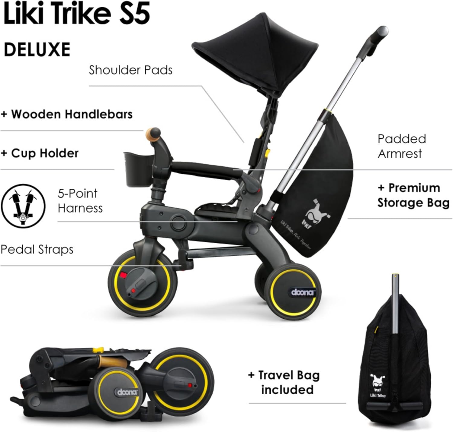 Doona Triciclo Liki Trike S5 Nitro Black S5
