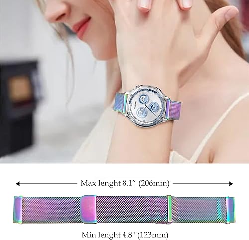 Vista 44 de Correas compatibles con Samsung Galaxy Watch de 1.81 pulgadas / Galaxy 3 de 1.77 pulgadas / Gear S3, correa de repuesto de malla metálica de acero