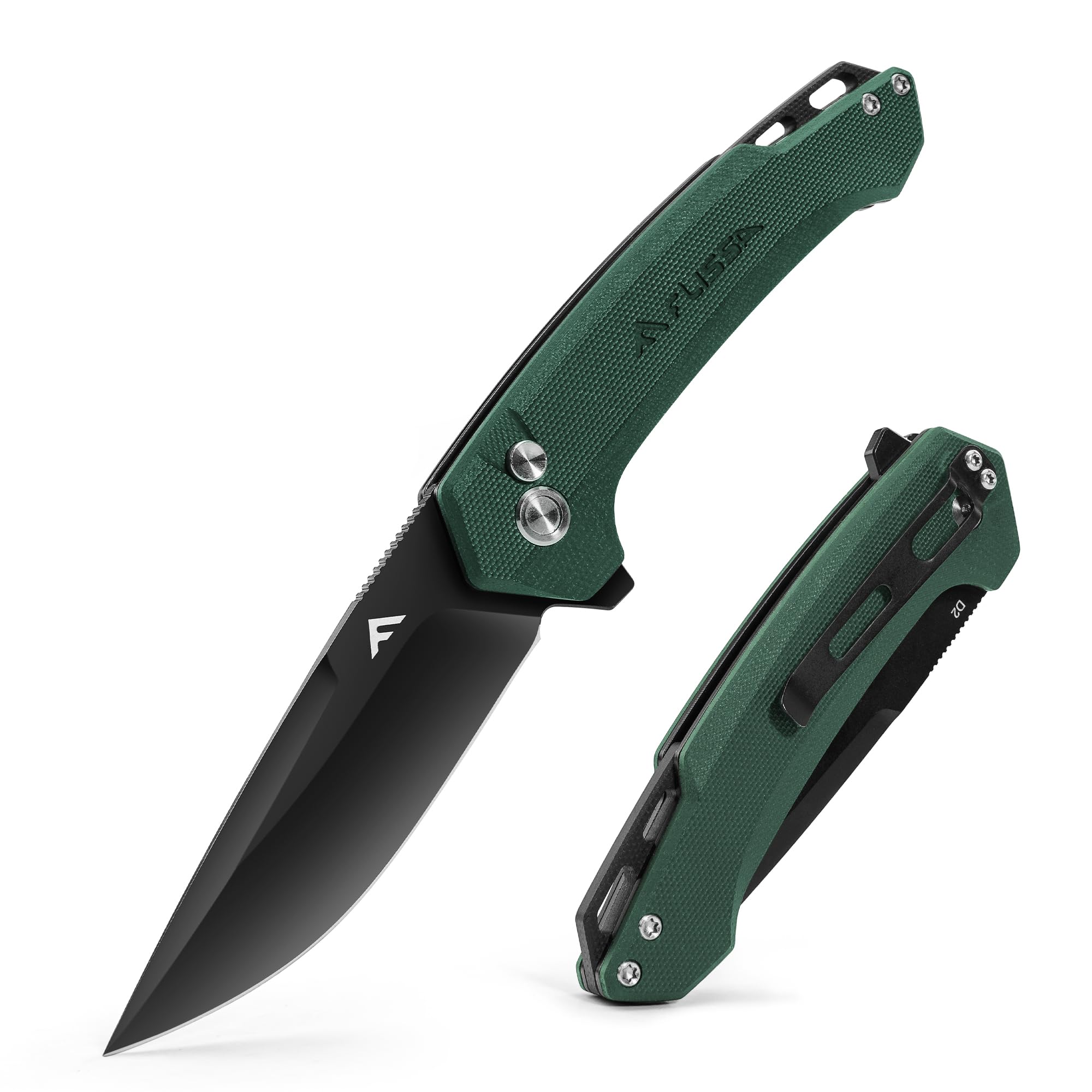 Amazon.com: FLISSA Pocket Folding Knife, 3.2” D2 Blade G10 Handle