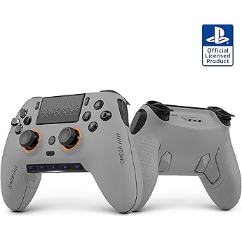 Scuf OMEGA PS5 Kabelloser Performance-Controller, TMR Anti-Drift &ndash; Hellgrau | Officially licensed, 11 custom inputs, instant 