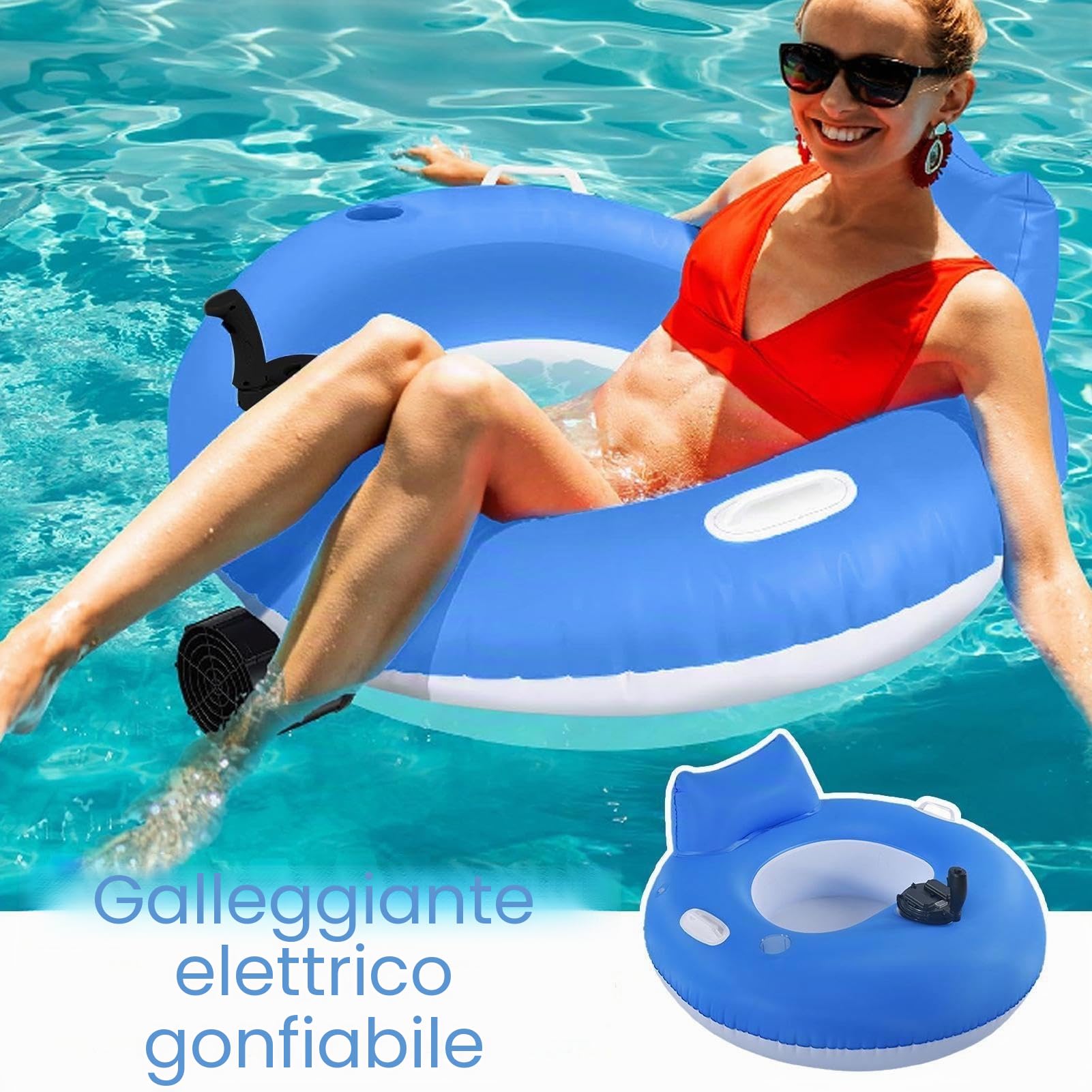 Dispositivi di galleggiamento motorizzati – Dock gonfiabile per nuoto in acqua, materassino da sdraio | Piscina per rilassarsi al fiume-lago-estate, donne, uomini, abbronzatura, relax, divertimento