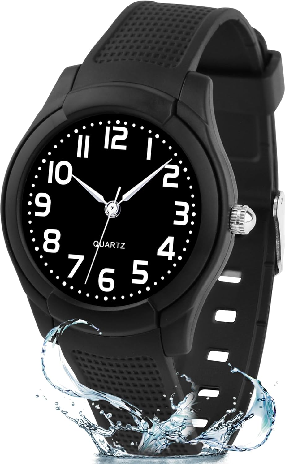 CKV Kids Watch for Boys Girls Watches Age 3-12, 1.18″ Dial-3 ATM Waterproof Child Wristwatch Time Teaching Easy to Read Kids Presents