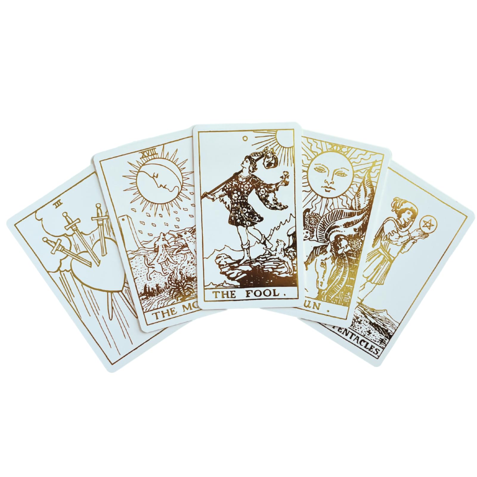 Amazon.com: White Gold Tarot Deck with Guidebook – Luxury 78-Card
