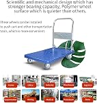 2-Pack Heavy Duty PU Caster Wheels with Bearings – Replacement Plate Mount Wheels for Hand Trucks, Platform Carts, Shelves & Industrial Utility Dollies (grey, 5inch)