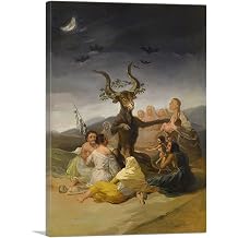 ARTCANVAS Witches Sabbath 1798 Canvas Art Print Stretched Framed Painting Picture Poster Giclee Wall Decor by Francisco De Goya - 40" x 26" 1.50" Deep