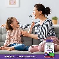 Vista 6 de Piping Rock Kids Elderberry Gummies 60 Count with Vitamin C and Zinc Berry Flavor Vitamins Vegan, Non-GMO, Gluten Free Supplement