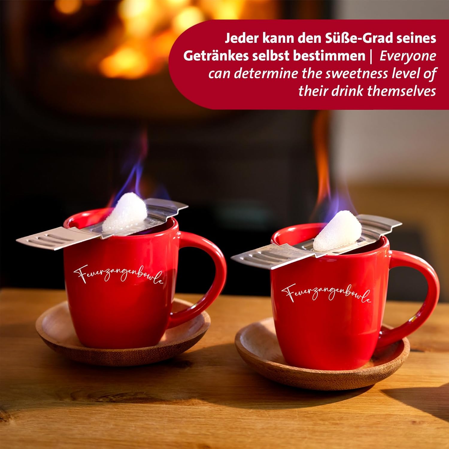 Westmark Cup Sugar Tongs Set of 4 - Fire Tongs Punch Set for Individual Sweetness - Robust Stainless Steel - Silver, 4 x Diameter 9.5 cm, Rose