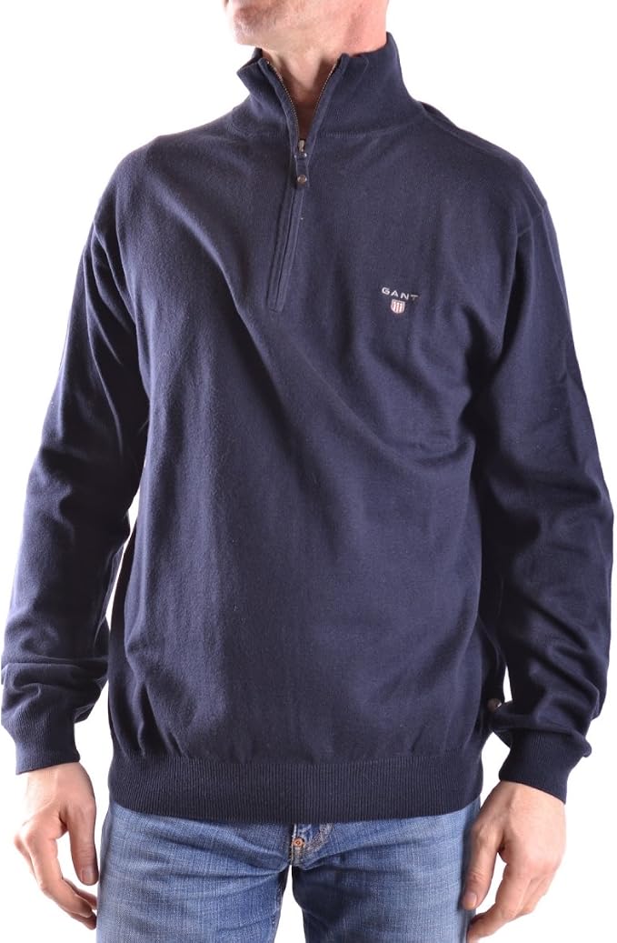 GANT 83103405 Maglione Mezza Zip Blu XL Uomo : Amazon.it: Abbigliamento