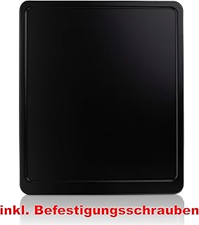 Kennzeichenverstärker Motorrad Kennzeichenhalter SCHWARZ MATT Aluminium 180x200 inkl. BEFESTIGUNGSSCHRAUBEN, Neu