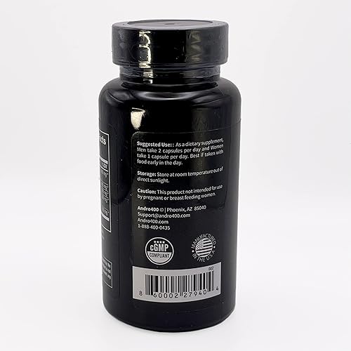Miniatura 3 de Andro400 UltraMax T - Soporte avanzado de testosterona para hombres y mujeres - Tongkat Ali 200 1, ácido D-aspártico, Garcinia Cambogia, ForsLean -
