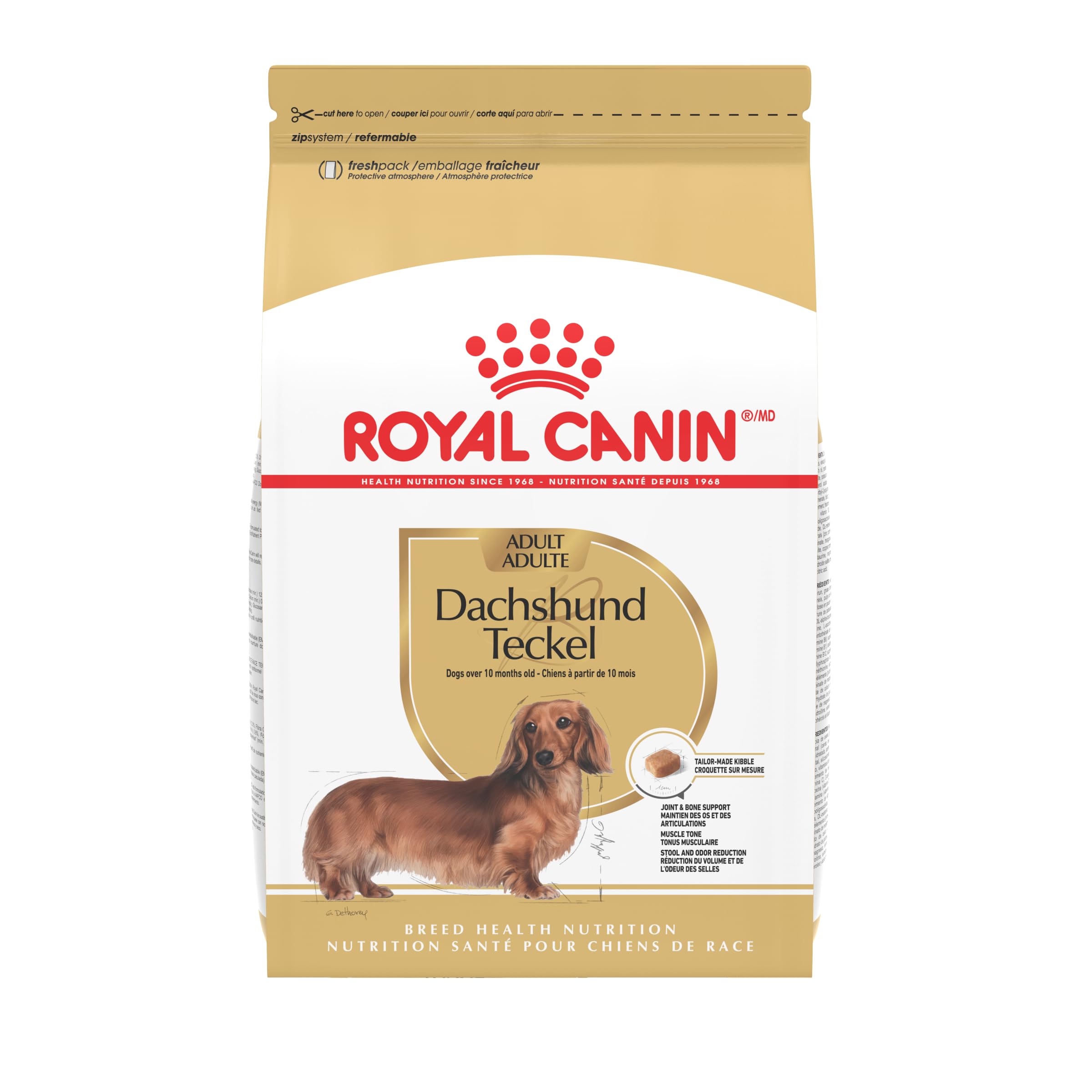 Royal Canin Breed Health Nutrition Dachshund Adult Dry Dog Food, 10 lb Bag
