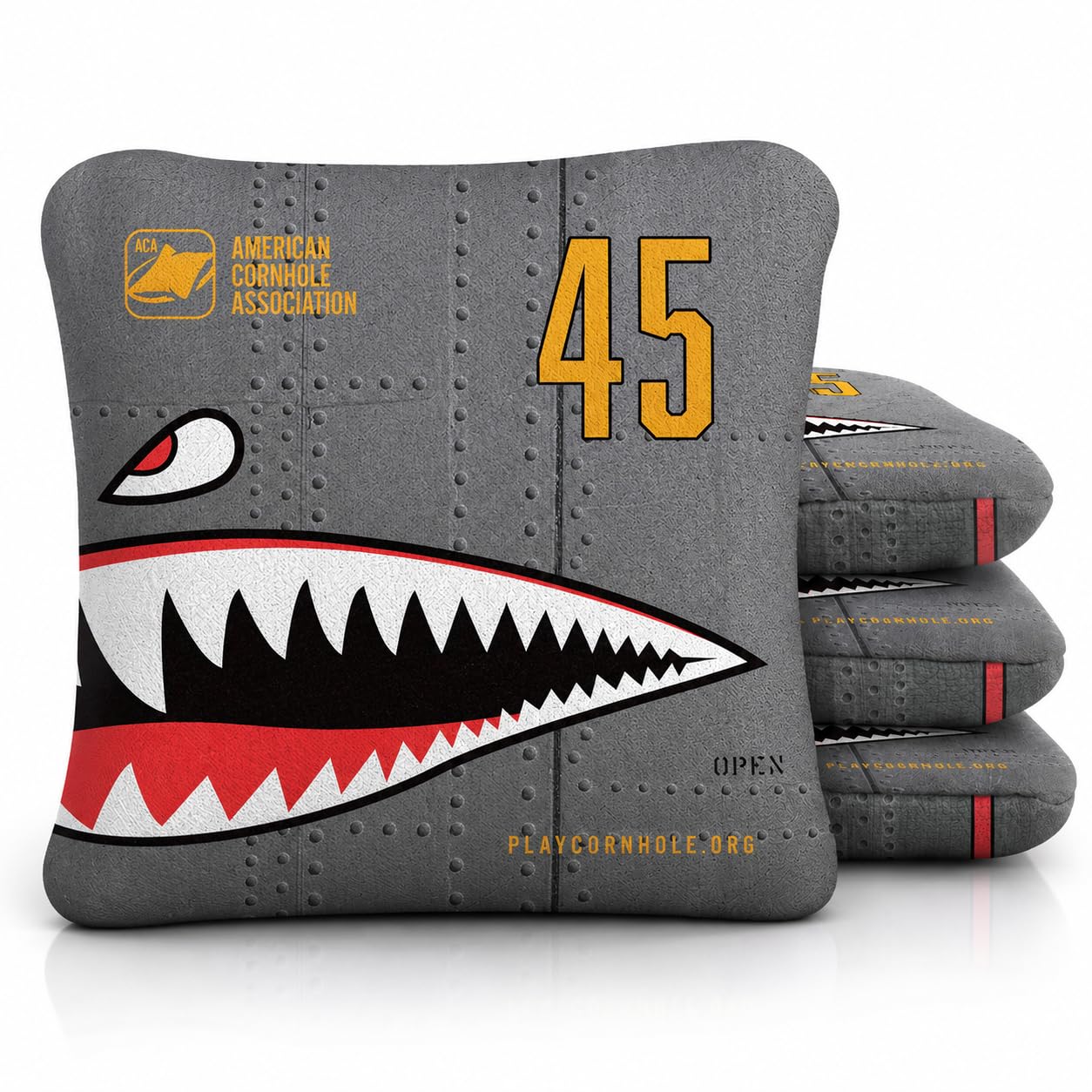 ACA Synergy Pro Professional Cornhole Bags - Pro Style Regulation Dual Sided 6x6 - Set of 4 Patriotic Bomber — image 1