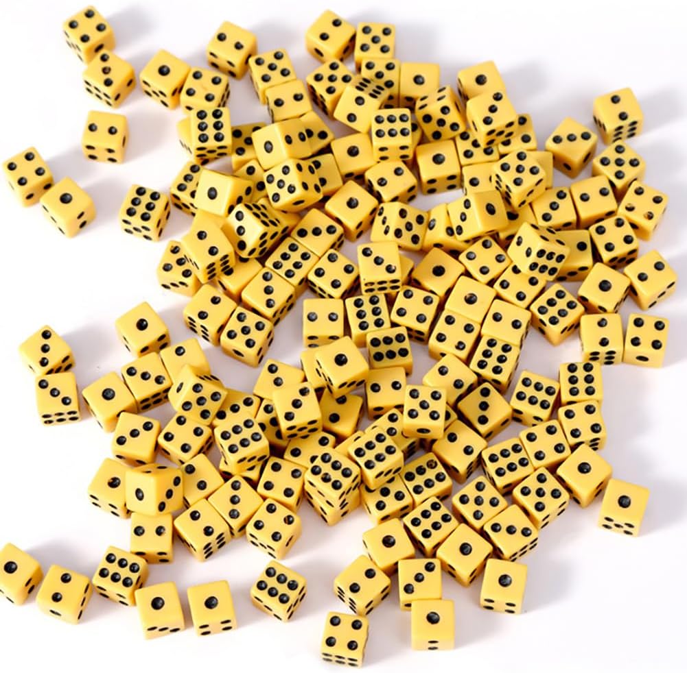 500 Pcs 8 mm Colourful Plastic Numbered Dice Colored Mini Dices Set 6 Sided Acrylic Dice Set Six Sided Round Corner Dices