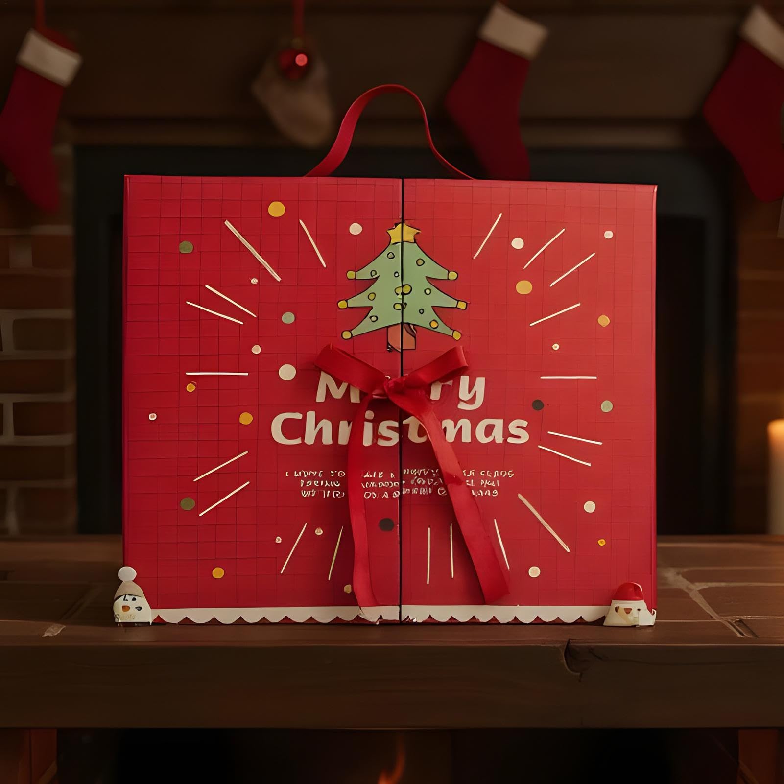 Cajas De Calendario De Adviento Reutilizable 24 Días Vacío Rellenable