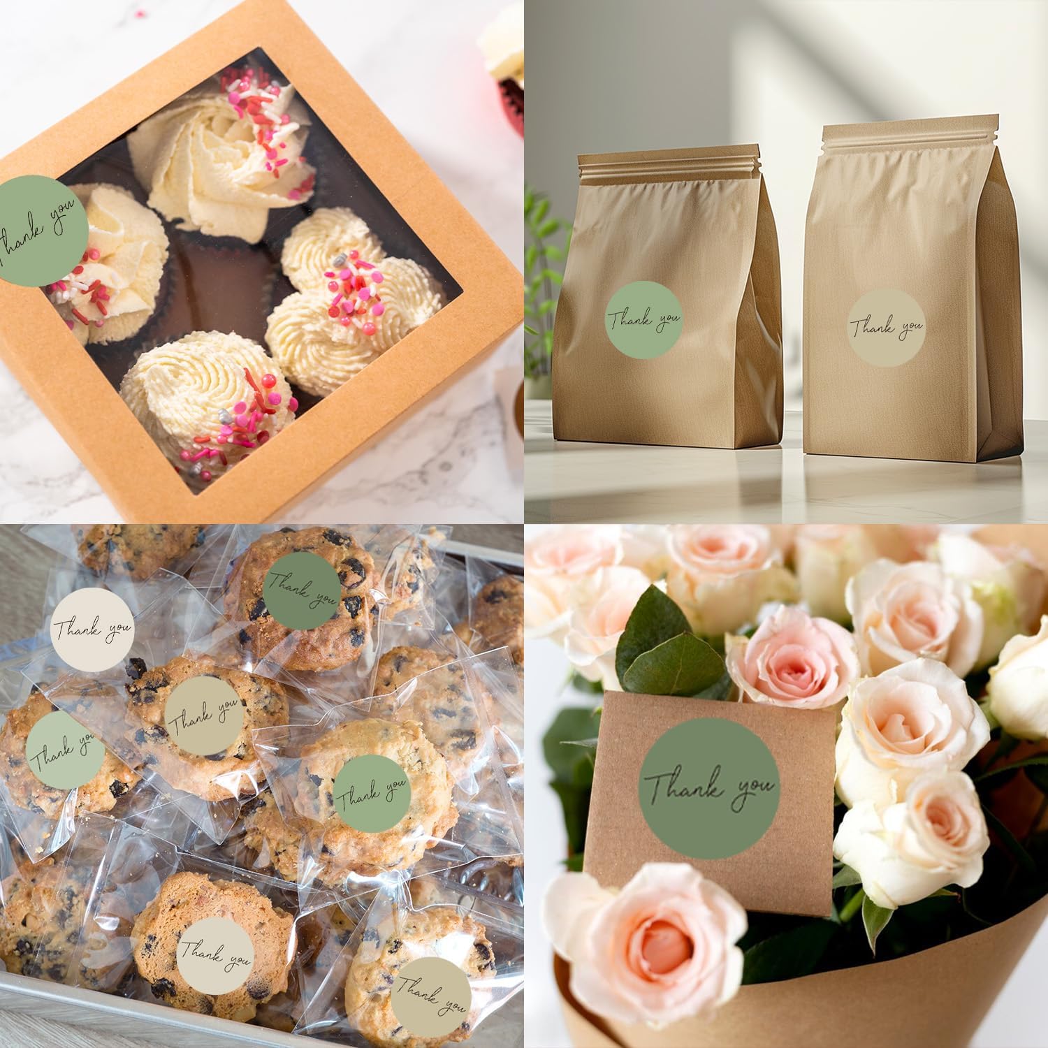 Starboling Thank You Sticker,500pcs 1.5Inch Green Thank You for Supporting My Small Business Stickers,for Supporting My Business Supplies Packing,Envelopes,Gift Wraps and Crafts(Green) - Image 7