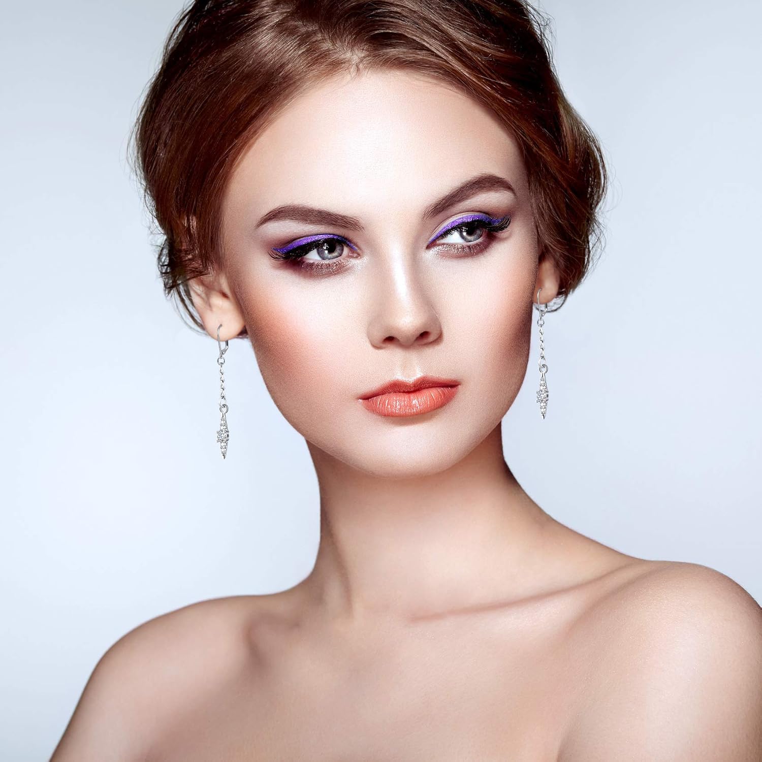 100pcs Hypoallergenic Earring Hooks, Leverback Earwire, Sterling Silver Plated Brass CF195-19mm Long - Image 6