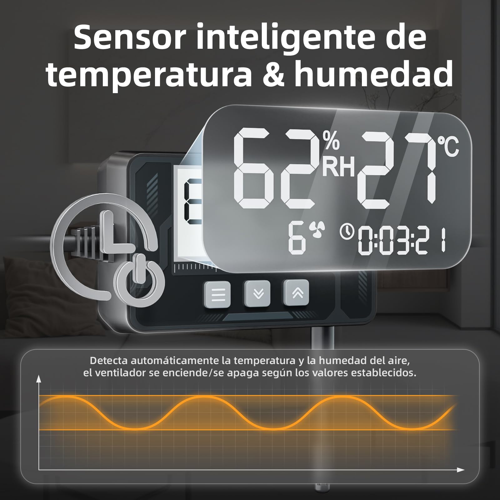 MOCINE Ventilador en línea Ø100 mm con 6 velocidades, sensor de temperatura y humedad, mando a distancia, encendido/apagado automático, funcionamiento silencioso, ideal para sótanos