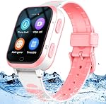 4G GPS Smart Watch for Kids,Kids Phone Smartwatch with Whatsapp Line,Anti-Lost Waterproof Video Phone Call Real-time Tracking Pedometer Voice Message Camera SOS Alarm Watch for Boys Girls Gifts