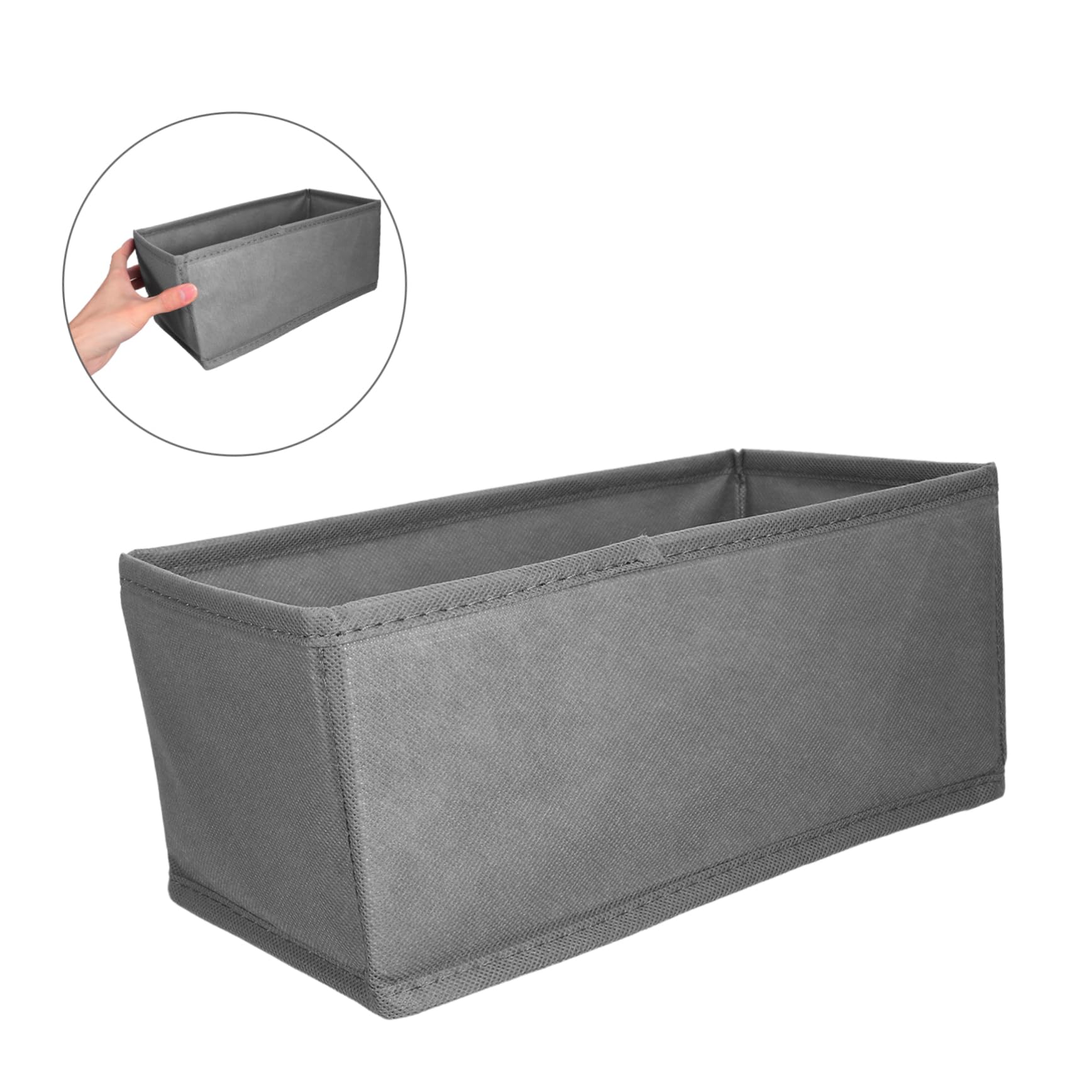 6 Stück Stoff Schubladenorganizer Unterwäsche Organizer Mit Separaten Fächern Grau Stabile Aufbewahrungsbox Für Kleiderschrank Kommode Und Badezimmer