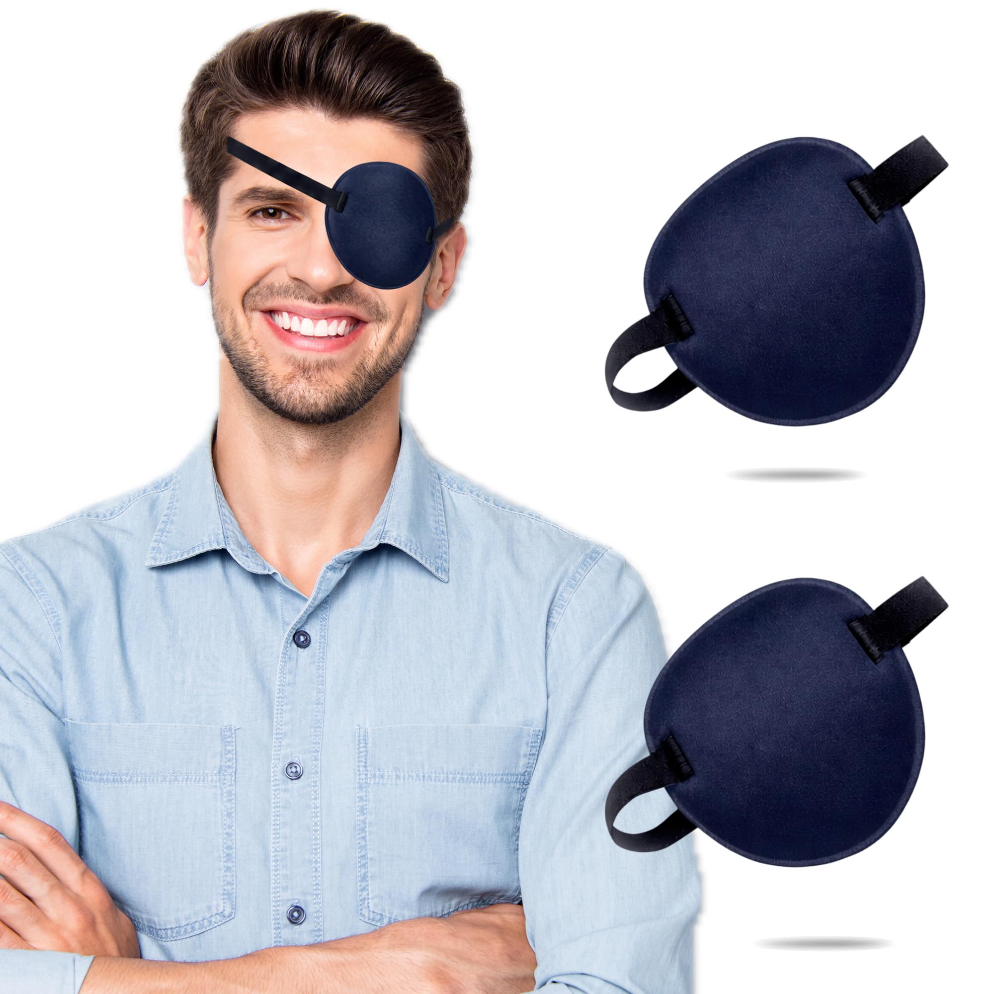 2PCS Eye Patch Medical for Adults and Kids, Left and Right Eye