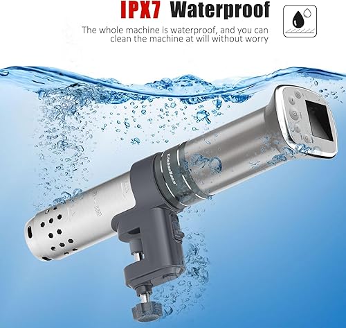 Miniatura 4 de Olla de cocción lenta Sous Vide ultrasilenciosa KitchenBoss - Olla de cocción lenta impermeable IPX7, motor CC, sin escobillas, 1100W, circulador de