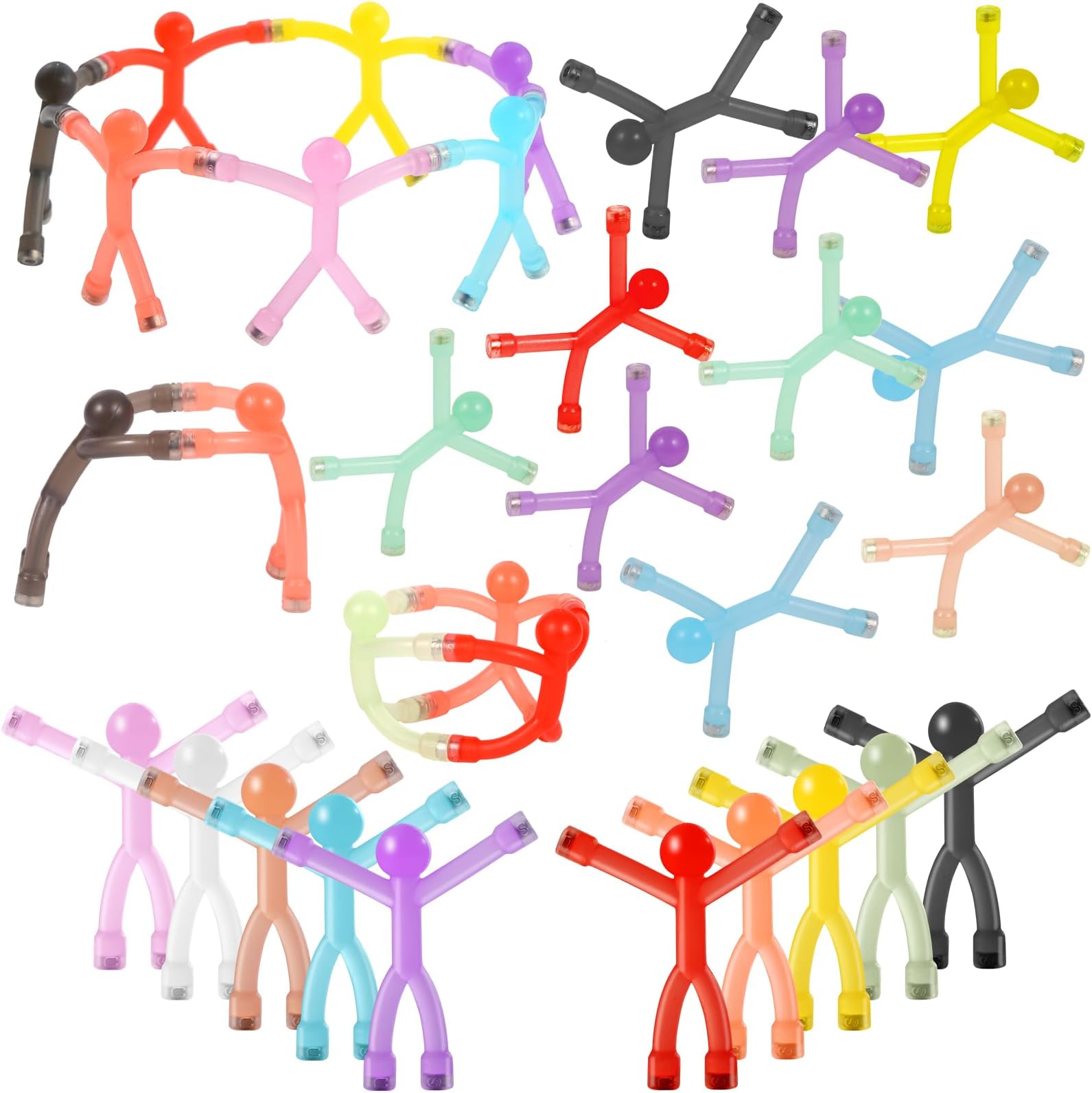 BlissfulTie 30 Pcs Magnets-Toys-Magnetic-Toys-Men-People, Colorful, Kids Travel Toys, for Refrigerator Magnets, Office, Whiteboard Decoration, Valentines Day Gifts for Kids Classroom