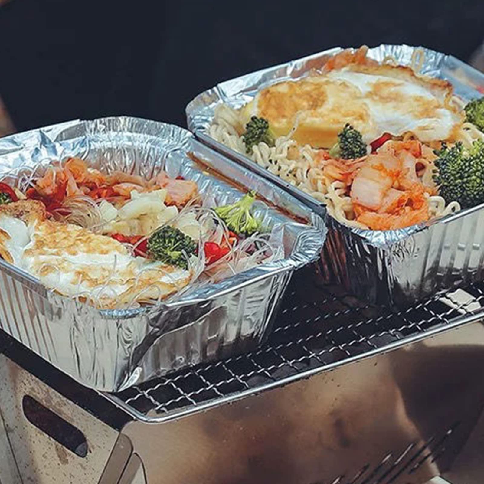 Przenośny składany grill do grillowania – ruszt do gotowania ze stali nierdzewnej na kemping, piknik, wędrówki, do ogrodu, grill węglowy z chromowaną powierzchnią dla łatwego gotowania i transportu