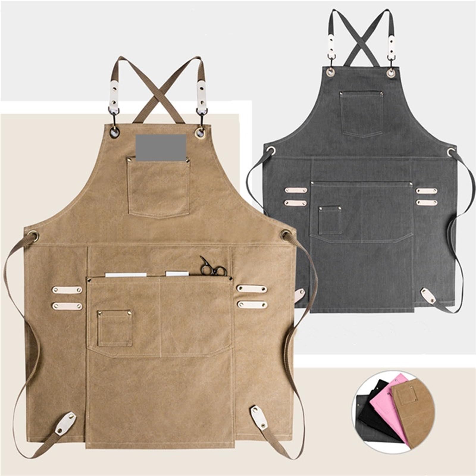 Grembiule in tela denim Cafe Barista Per Giardino