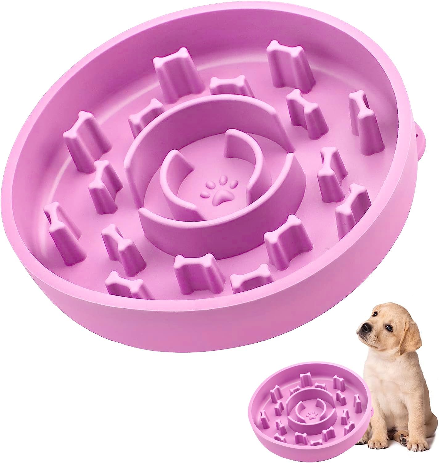 Slow Feeder Dog Bowls Silicone Dog Slow Feeder Bowl, Dog