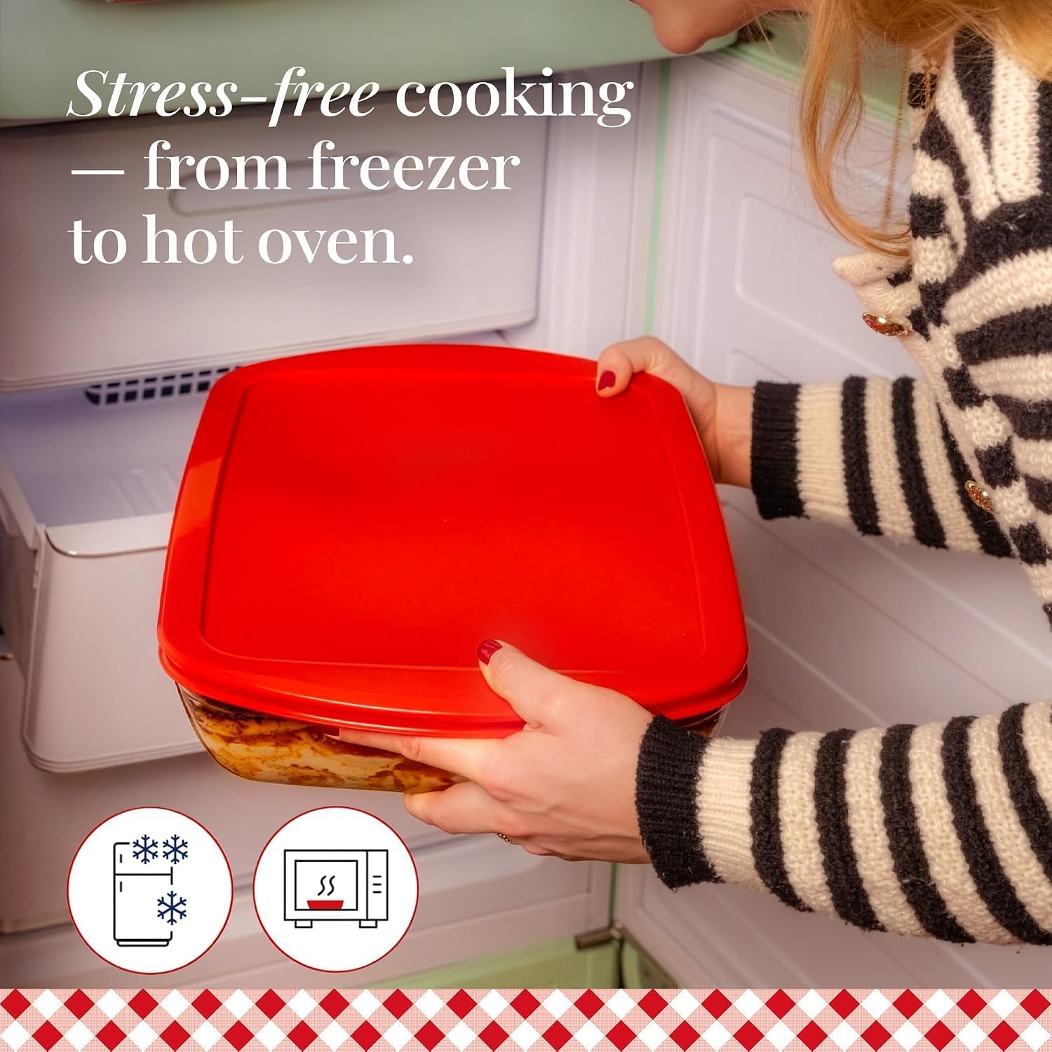 Ôcuisine Borosilicate Casserole Dish with Lid, XL (5.2 Quart)